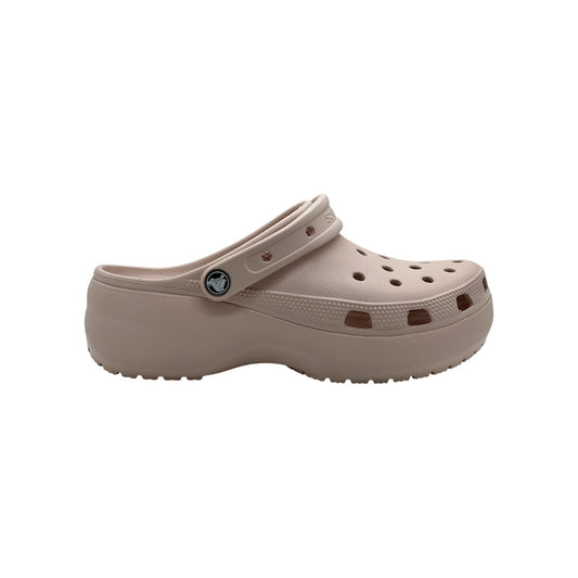 CROCS NUDE PLATAFORMA DONA