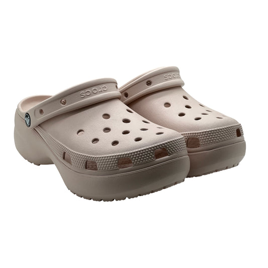 CROCS NUDE PLATAFORMA DONA